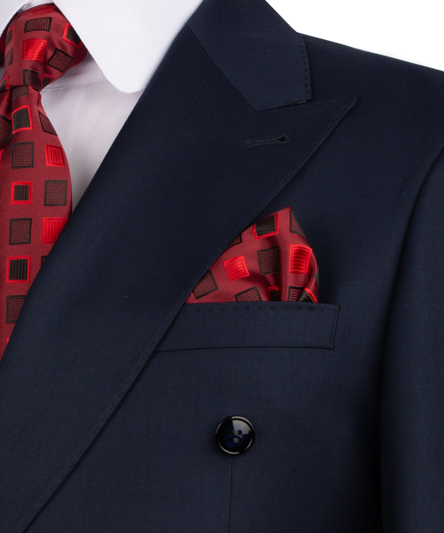 Costume complet avec cravate et mouchoir de poche