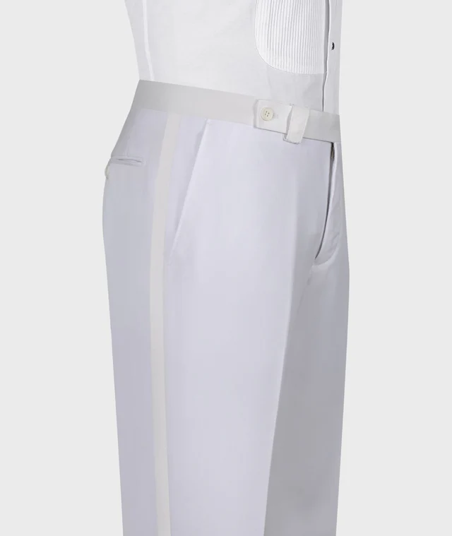 White tuxedo pants