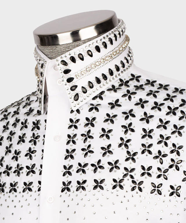 White shirt - Embroidered with stone - Vue 3