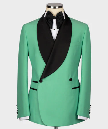 Black Collar Green Tuxedo